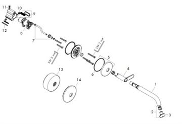 hansgrohe O-ring til AXOR One Håndvaskarmatur til indbygning (Nr. 7)